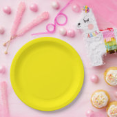 Fettfarbene und hellgelbe Papierplatte Pappteller (Party)