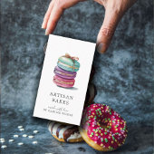 Fettfarbener Macaron Cookies Baker Visitenkarte