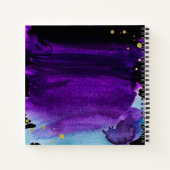 Fettfarbener Splash mit Imitaten Gold Look Akzente Notizbuch (Rückseite)