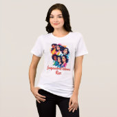 Fettfarbenes Frauenportrait Tri-Blend Shirt (Vorderseite voll)