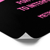 Fettfarbenes Personal Trainer Foto Poster (Ecke)