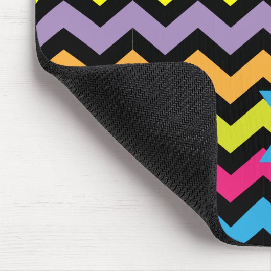 Fettfarbig Zickzack Zigzags Mousepad (Ecke)