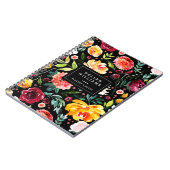 Fettfarbige Blume-Kollaborationsmuster Notizblock (Linke Seite)