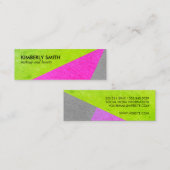 Fettfarbige Chic-Farbblöcke Mini Visitenkarte (Vorne/Hinten)