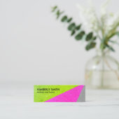 Fettfarbige Chic-Farbblöcke Mini Visitenkarte (Stehend Vorderseite)