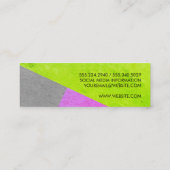 Fettfarbige Chic-Farbblöcke Mini Visitenkarte (Rückseite)