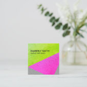 Fettfarbige Chic-Farbblöcke Quadratische Visitenkarte (Stehend Vorderseite)