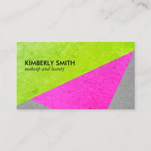 Fettfarbige Chic-Farbblöcke Visitenkarte (Vorderseite)