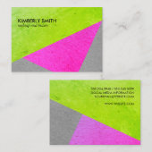Fettfarbige Chic-Farbblöcke Visitenkarte (Vorne/Hinten)