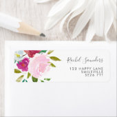 Fettfarbige Floral Address Labels (Insitu)