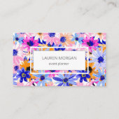 Fettfarbige florale Visitenkarte (Vorderseite)