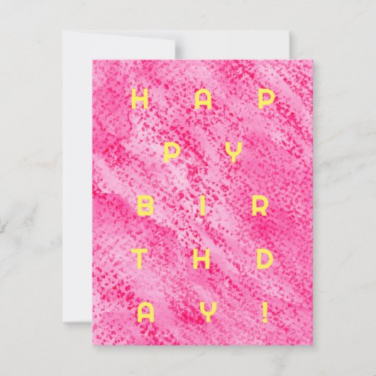 Fettfarbige Geburtskarte Feiertagskarte (Vorderseite)