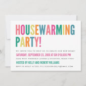 Fettfarbige Party Einladung (Vorderseite)