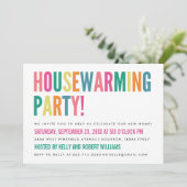 Fettfarbige Party Einladung (Stehend Vorderseite)