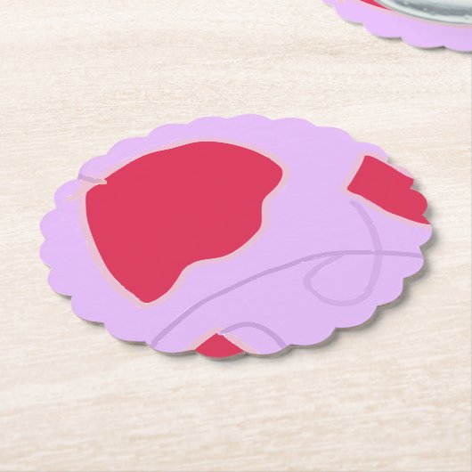 Fettfarbiger botanischer Untersetzer (angewinkelt)