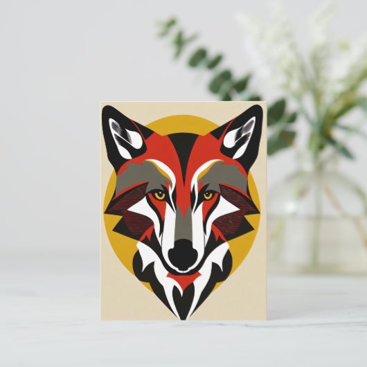 Fettfarbiger Fox Postkarte (Stehend Vorderseite)