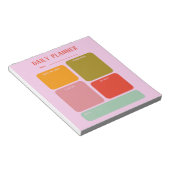 Fettfarbiger Tagesplaner Notizblock (angewinkelt)