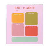 Fettfarbiger Tagesplaner Notizblock (Vorderseite)