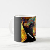 Fettfarbiges Elefantenkopfportrait Personalisiert Kaffeetasse (Vorderseite Links)