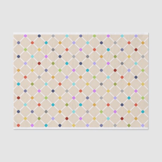 Fettfarbiges Polka Dot Print Tissue Paper Seidenpapier (Vorderseite)