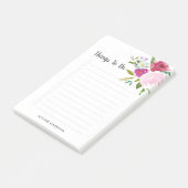 Fettfloral Personalisiert, auflisten Post-it Klebezettel (angewinkelt)