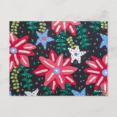 Fettflorale Anordnung Postkarte (Rückseite)