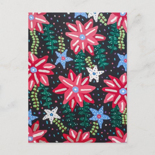 Fettflorale Anordnung Postkarte (Vorderseite)