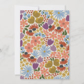 Fettflorale Bridal Brunch-Dusche Einladung (Rückseite)