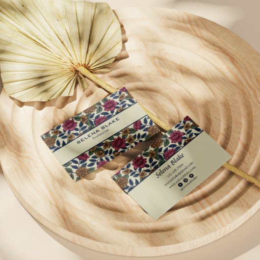 Fettflorale Elegance | Stilvoll modern Visitenkarte