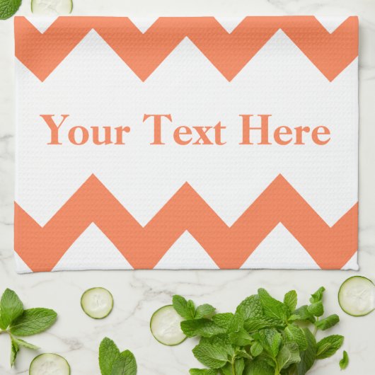 Fettformatiert, Zickzack mit anpassbarem Text Küchentuch (Gefaltet)