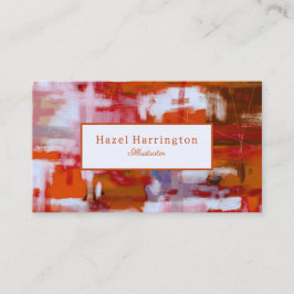 Fettformatierte Abstrakte Visitenkarte für Red Ora