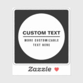 Fettformatierte, benutzerdefinierbare Textvorlage Aufkleber (Blatt)