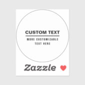 Fettformatierte, benutzerdefinierbare Textvorlage Aufkleber (Blatt)