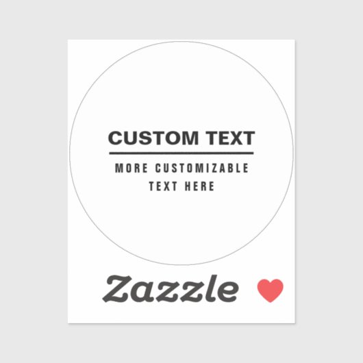 Fettformatierte, benutzerdefinierbare Textvorlage Aufkleber (Blatt)