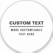 Fettformatierte, benutzerdefinierbare Textvorlage Aufkleber (Vorderseite)