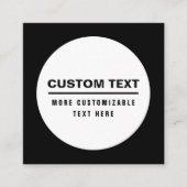 Fettformatierte, benutzerdefinierbare Textvorlage Begleitkarte (Vorderseite)