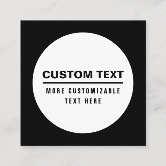 Fettformatierte, benutzerdefinierbare Textvorlage Begleitkarte (Vorderseite)