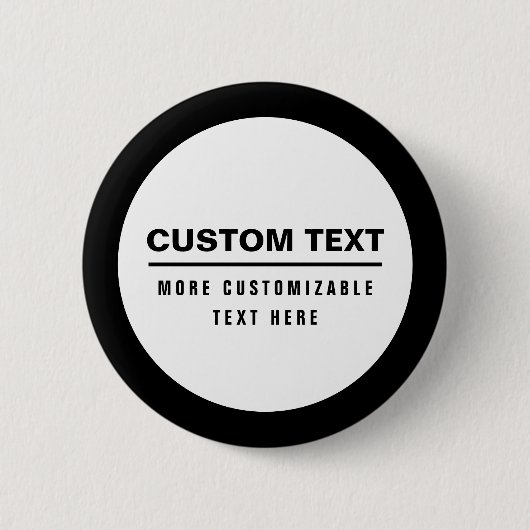 Fettformatierte, benutzerdefinierbare Textvorlage Button (Vorderseite)