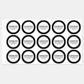 Fettformatierte, benutzerdefinierbare Textvorlage Etiketten (Blatt)