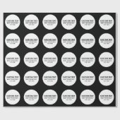 Fettformatierte, benutzerdefinierbare Textvorlage Geschenkpapier (Flach)