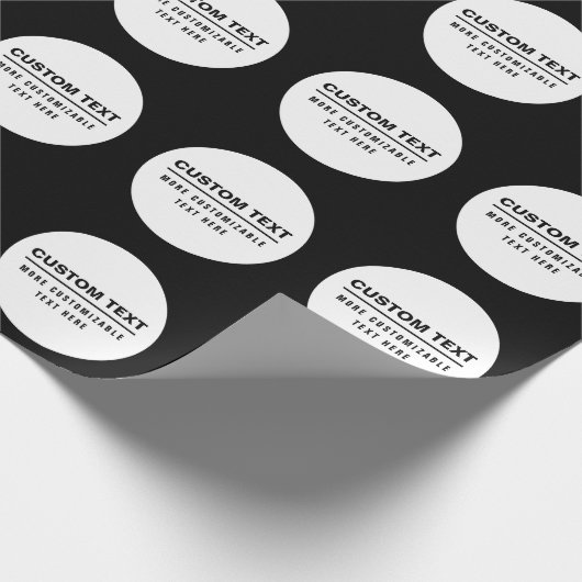 Fettformatierte, benutzerdefinierbare Textvorlage Geschenkpapier (Ecke)