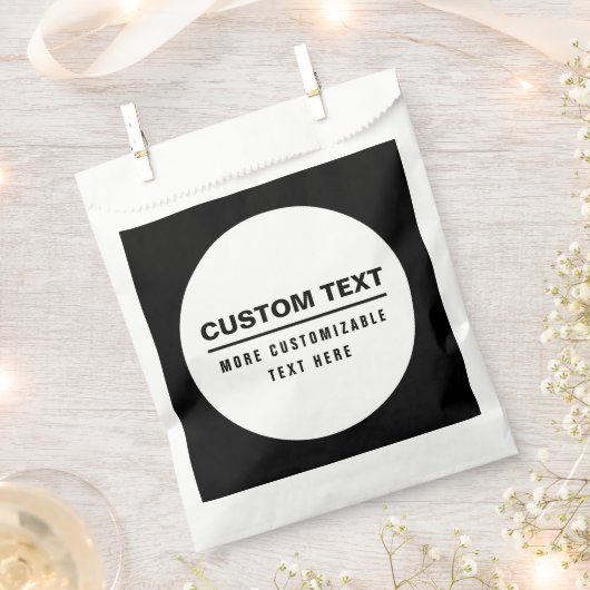 Fettformatierte, benutzerdefinierbare Textvorlage Geschenktütchen (Ausgeschnitten)
