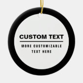 Fettformatierte, benutzerdefinierbare Textvorlage Keramik Ornament (Vorne)