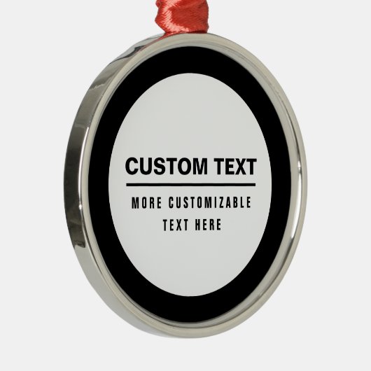 Fettformatierte, benutzerdefinierbare Textvorlage Ornament Aus Metall (Rechts)