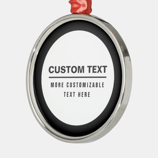 Fettformatierte, benutzerdefinierbare Textvorlage Ornament Aus Metall (Links)