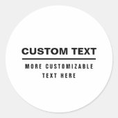 Fettformatierte, benutzerdefinierbare Textvorlage Runder Aufkleber (Vorderseite)