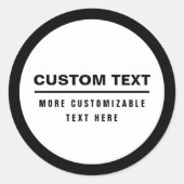 Fettformatierte, benutzerdefinierbare Textvorlage Runder Aufkleber (Vorderseite)