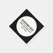 Fettformatierte, benutzerdefinierbare Textvorlage Serviette (Ecke)