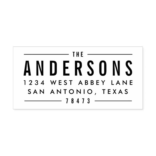 Fettformatierte Briefmarke von Impressions-Adresse Permastempel (Design)