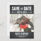 Fettformatierte Chalkboards speichern Datumskarten Save The Date (Vorderseite)